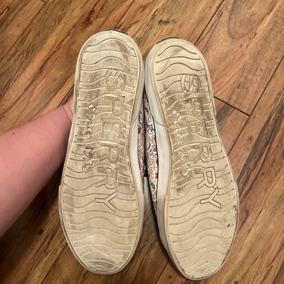 Sperry Top-spider Canvas Mermaid Ocean sneaker flats - Picture 4 of 6